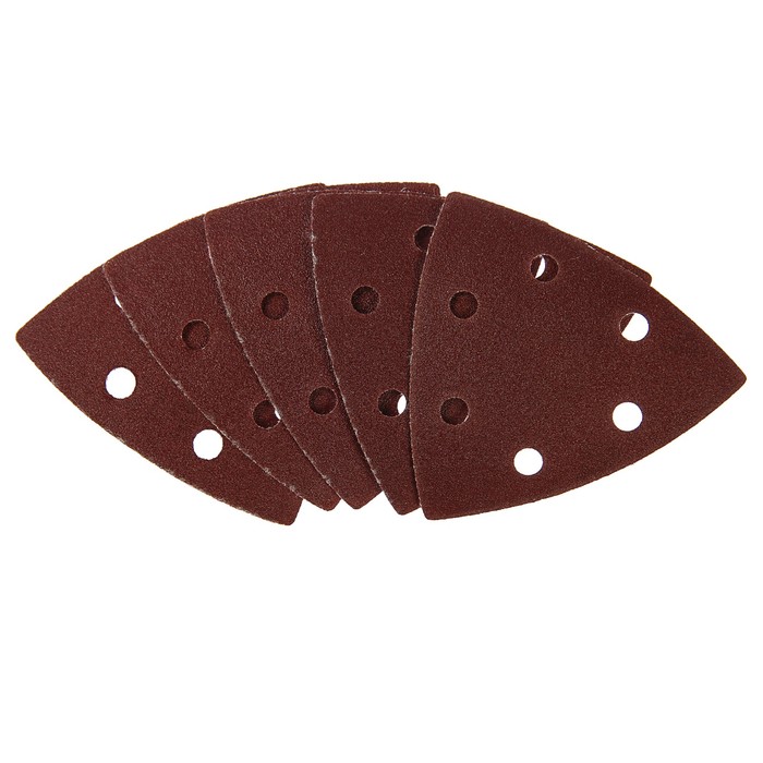 Треугольник абразивный MATRIX, на ворсовой подложке, перфорированный, 93 мм, 5 шт, P 120