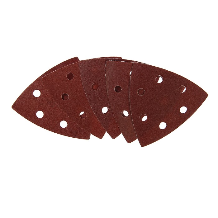 Треугольник абразивный MATRIX, на ворсовой подложке, перфорированный, 93 мм, 5 шт, P 150