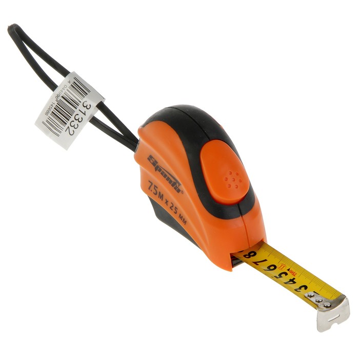 Рулетка Sparta "Automatic", 7.5 м х 25 мм, двухкомпонентный корпус, автоматическая фиксация   292213