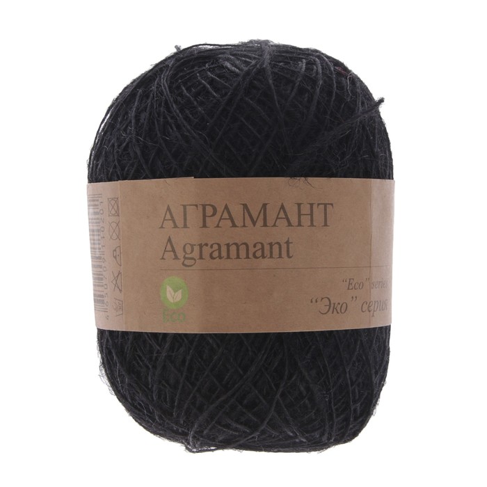 Пряжа "Аграмант" 100% джут 360м/100гр (черный)