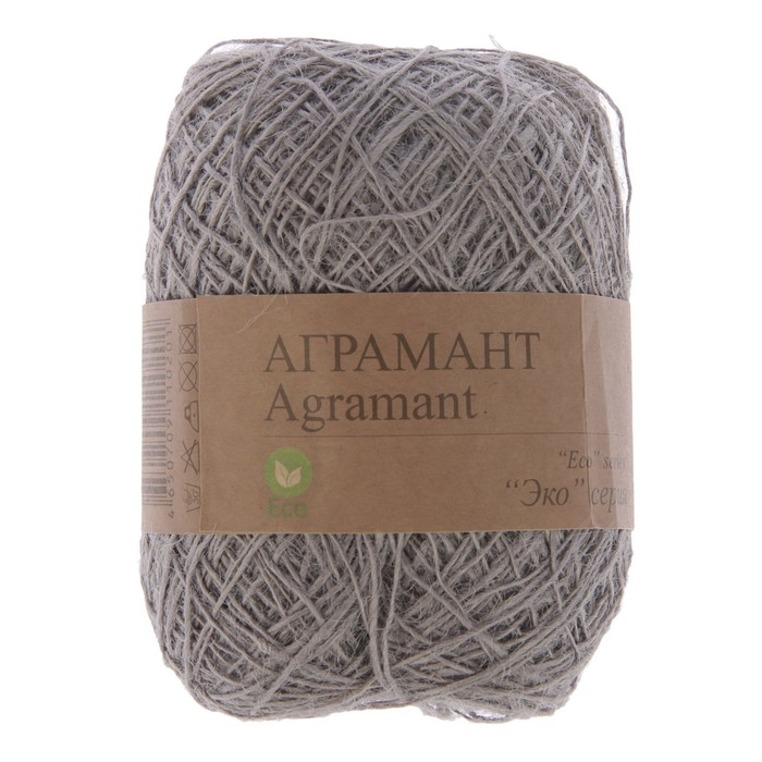 Пряжа "Аграмант" 100% джут 360м/100гр (.с. серый)