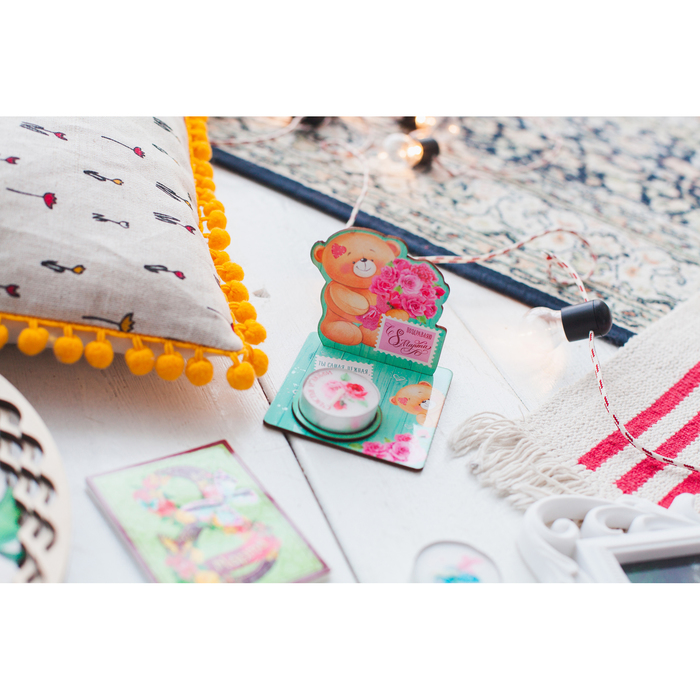 Подсвечник "Поздравляю с 8 Марта"