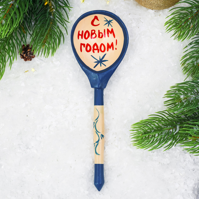 Ложка деревянная полубаская "Снегурочка"