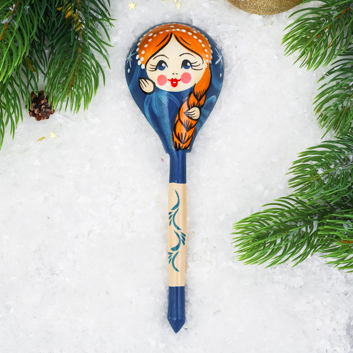 Ложка деревянная полубаская "Снегурочка"