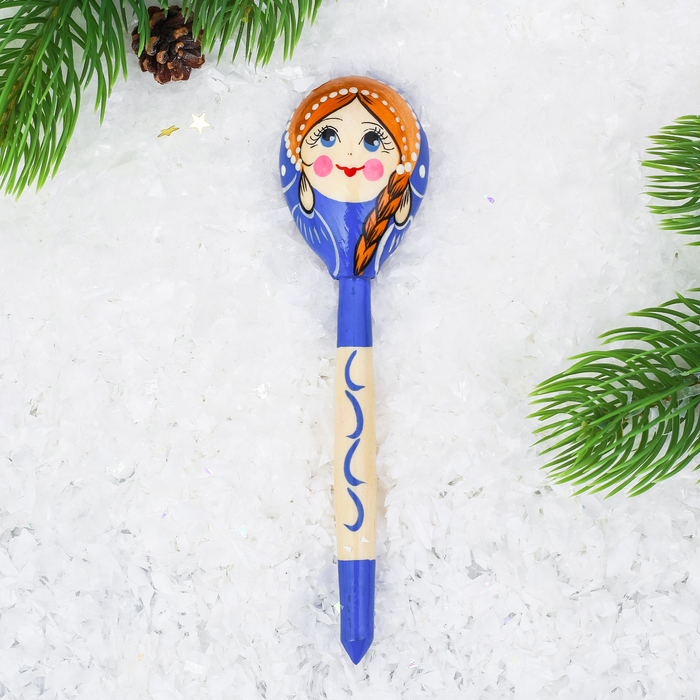 Ложка деревянная чайная "Снегурочка"