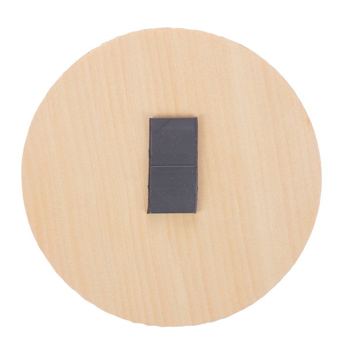 Оберег из кедра для декора "Желаем счастья" (монета удачи) 8х8 см