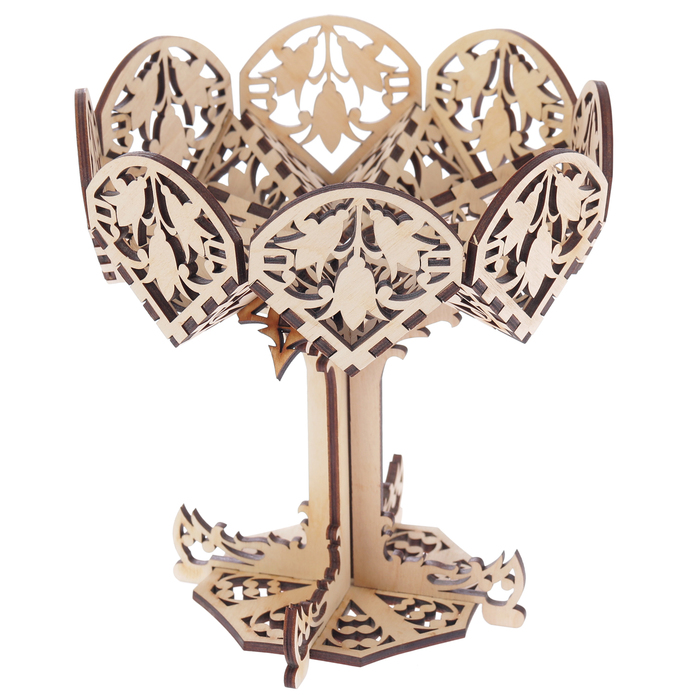 Конфетница для декора "Колокольчики" из фанеры, 17х19 см