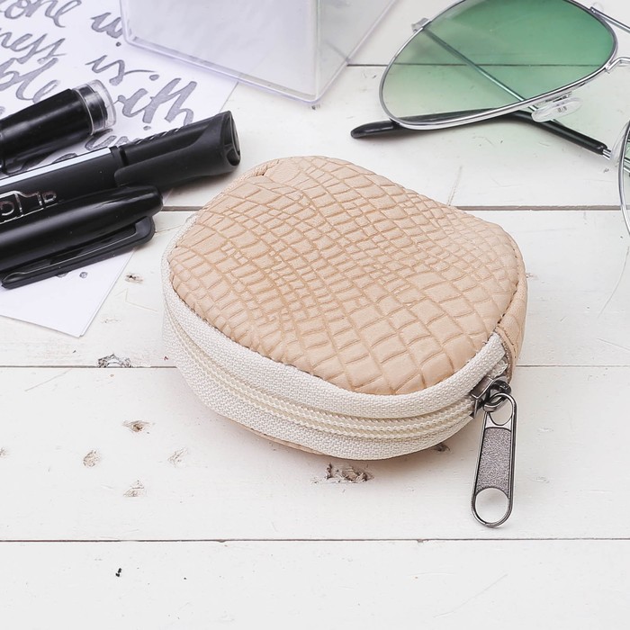 Кошелёк женский, 1 отдел на молнии, цвет песочный