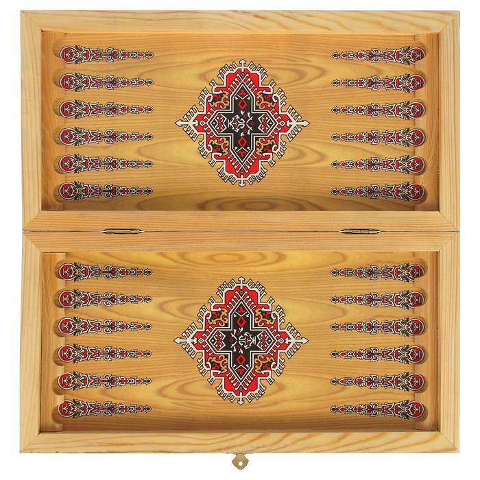 Нарды-шашки "Сокровища" (доска дерево 40х40 см)