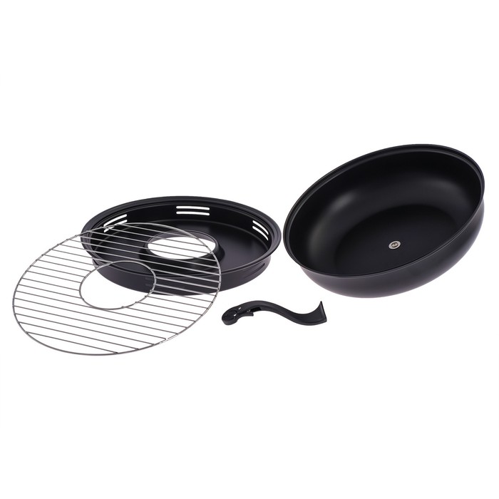 Сковорода 33 см "Гриль-газ" с антипригарным покрытием, съёмная ручка