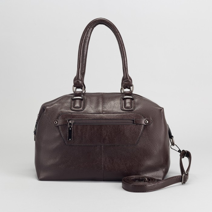 Сумка женская, отдел с перегородкой на молнии, наружный карман, длинный ремень, цвет кофе