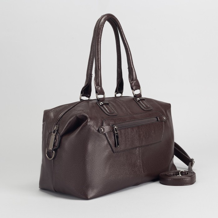 Сумка женская, отдел с перегородкой на молнии, наружный карман, длинный ремень, цвет кофе