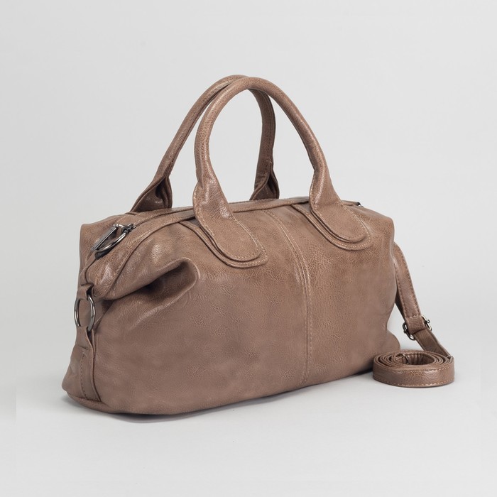 Сумка женская, отдел на молнии, наружный карман, длинный ремень, цвет хаки