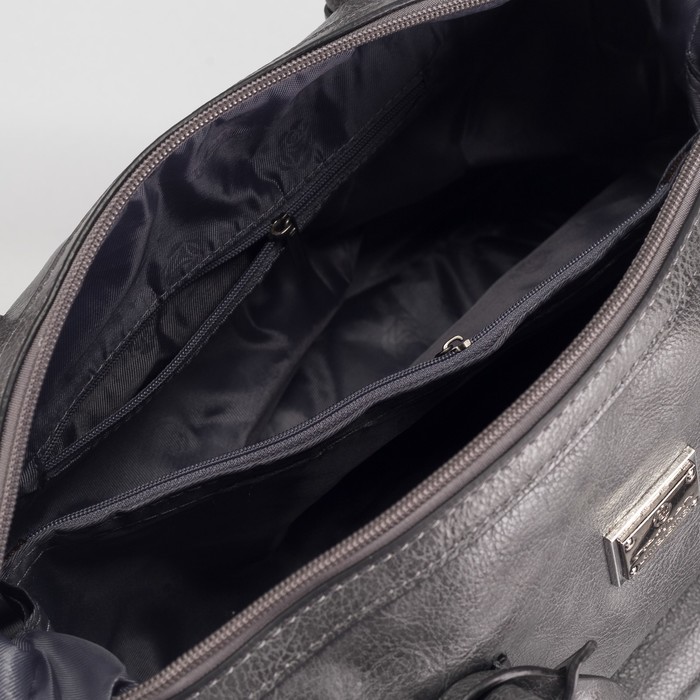 Сумка женская, отдел с перегородкой на молнии, наружный карман, длинный ремень, цвет хаки