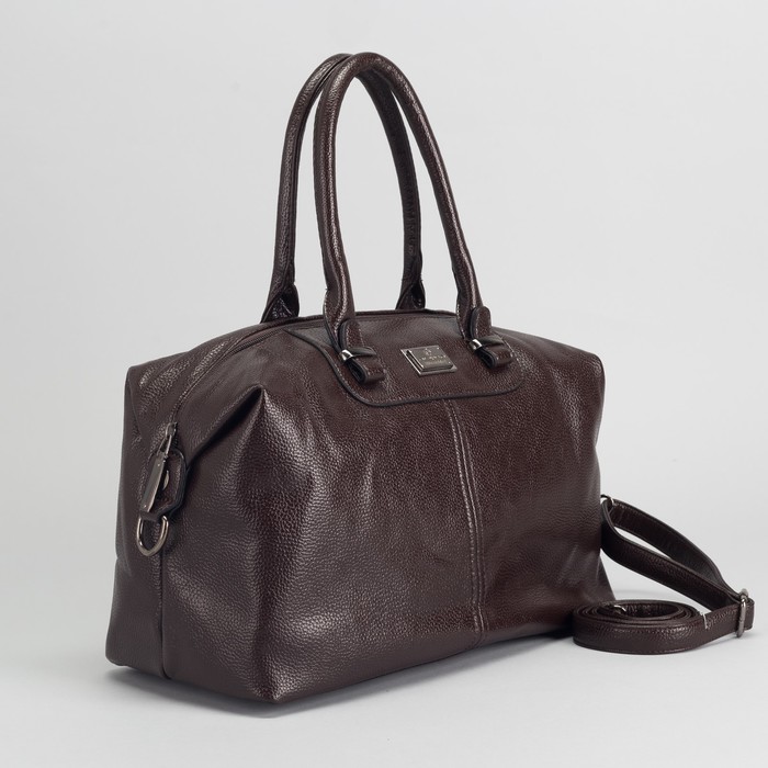 Сумка женская, отдел с перегородкой на молнии, наружный карман, длинный ремень, цвет кофе