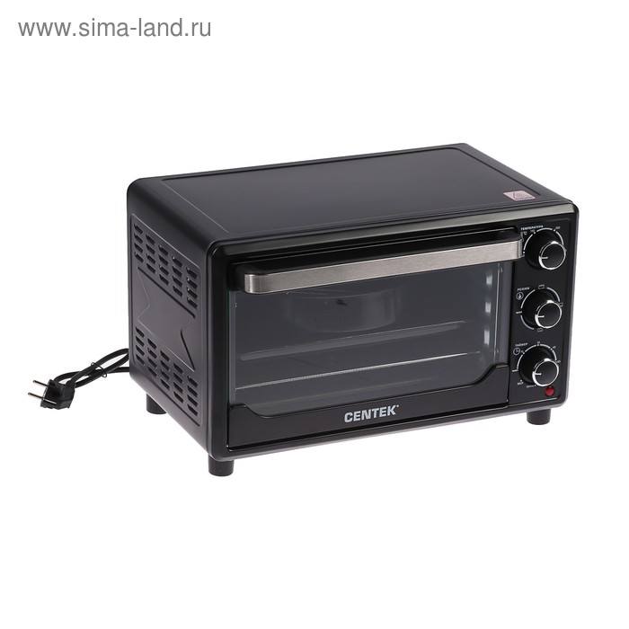 фото Мини-печь centek ct-1537-30, 1600 вт, 30 л, 4 режима, черный