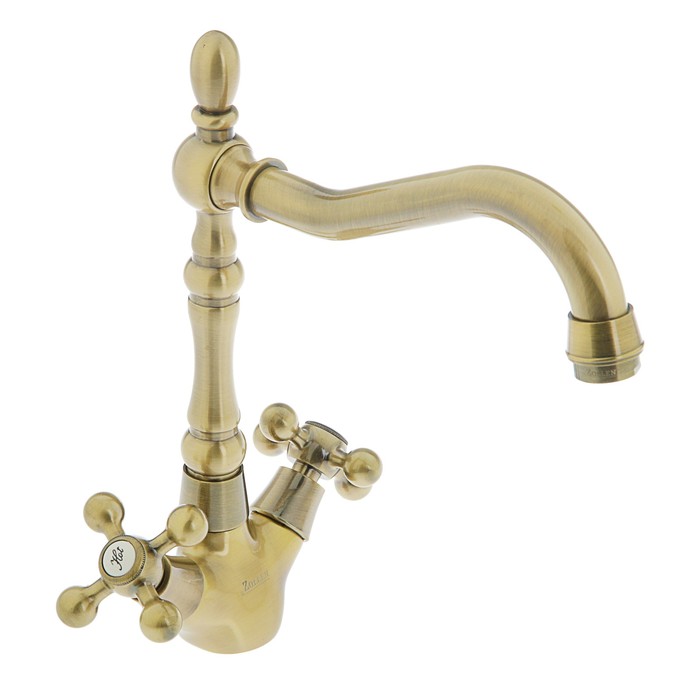 Смеситель для кухни Zollen BREMEN BR76420622, двухрычажный, медь