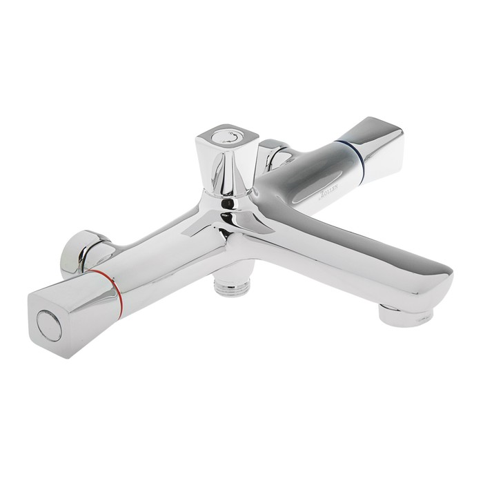 Смеситель для ванны Zollen HEIDE HE61620741, двухрычажный, с душевым набором, хром
