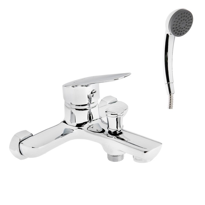 Смеситель для ванны Zollen KORBACH KR61411541, однорычажный, с душевым набором, хром