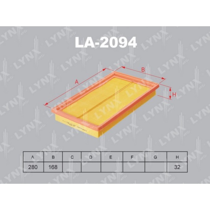 Фильтр воздушный LYNX LA2094