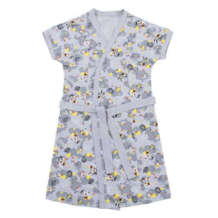 Комплект женский (халат, сорочка) Симона цвет серый, р-р 42