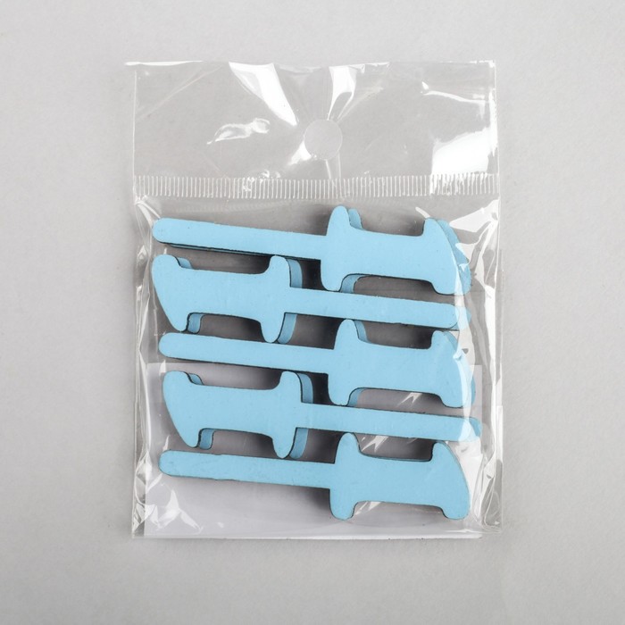 Шпажка "Цифра", цвет голубой ,набор 10шт