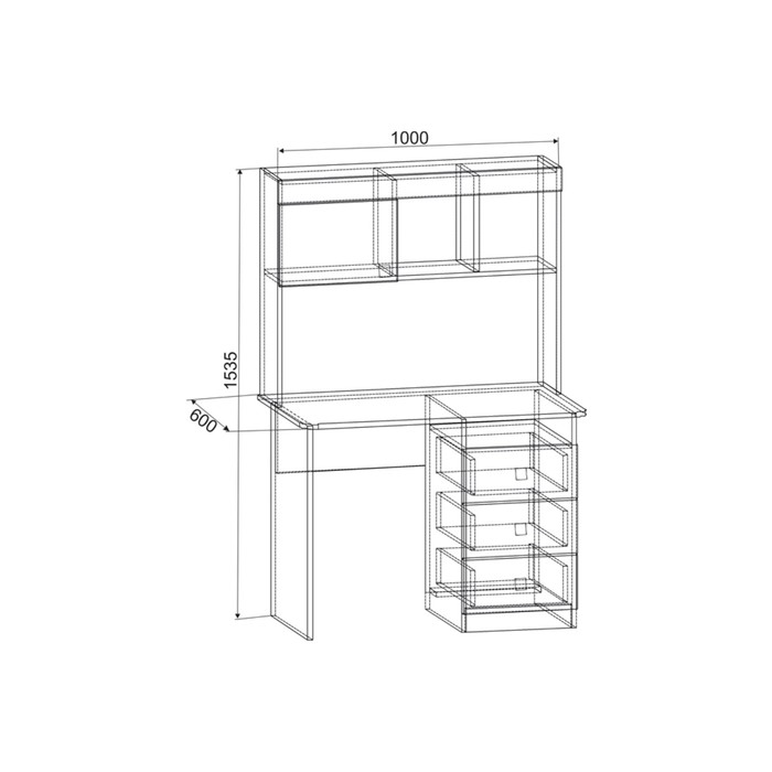 Стол "Челси" ясень шимо темный/крем