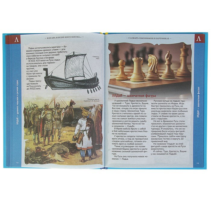 Школьный словарик "Словарь омонимов в картинках. Косарь косой косу косил…", твердая обложка