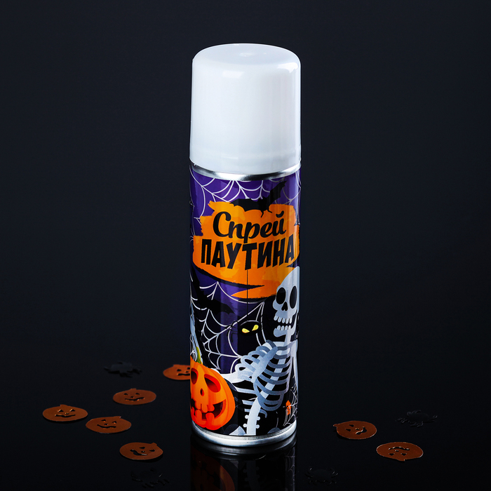 Спрей - паутина стреляет в верх 160 мл, цвет белый