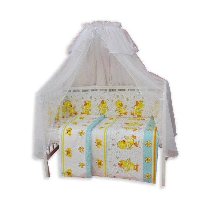 Комплект в прямоугольную кроватку "Весёлые утята", 7 предметов