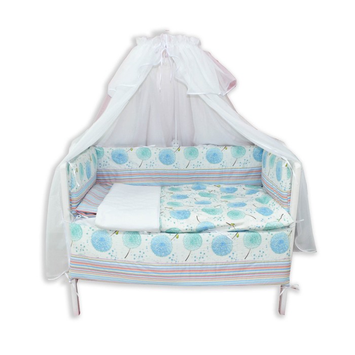 Комплект в прямоугольную кроватку "Одуванчик", 7 предметов