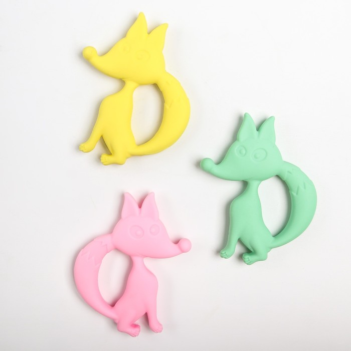 Прорезыватель для зубов «Лиса», цвета МИКС