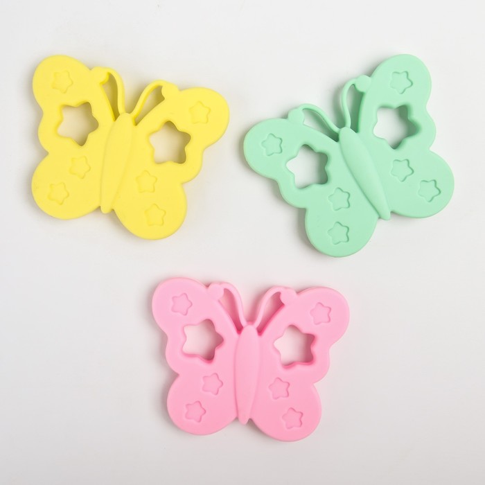 Прорезыватель для зубов «Бабочка», цвета МИКС