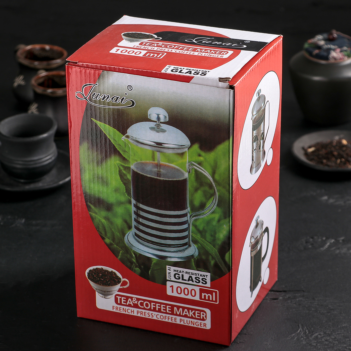 Френч-пресс 1 л "Цветок"