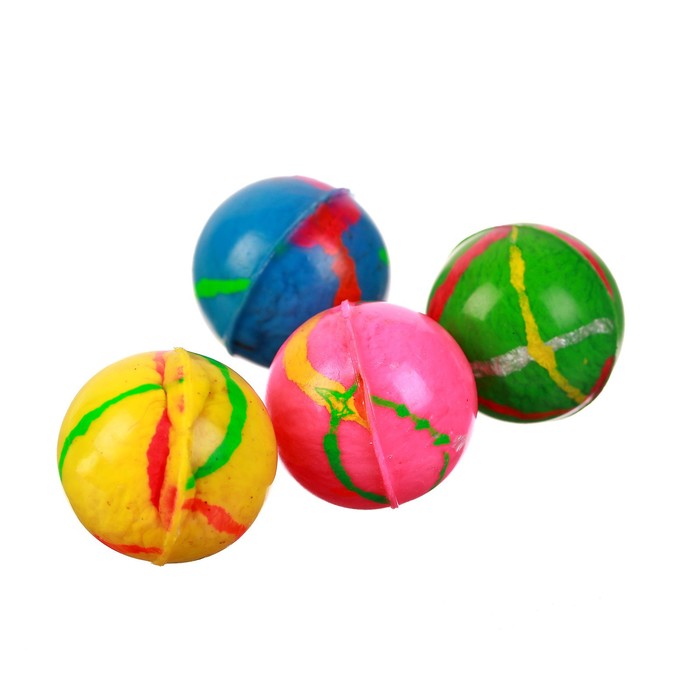 Мяч каучуковый «Блеск», 2,4 см, цвета МИКС