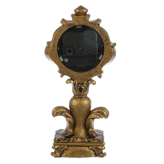 Часы настольные "Лев хранитель времени", цвет состаренное золото, бат. 1АА, 9*25см