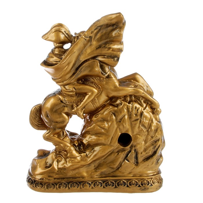 Часы настольные "Всадник", в профиль, цвет состаренное золото, бат. 1АА, 21*29см