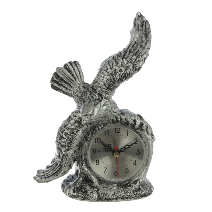 Часы настольные серия Полистоун. Животные. Орел. 1 бат. АА, 16*22см
