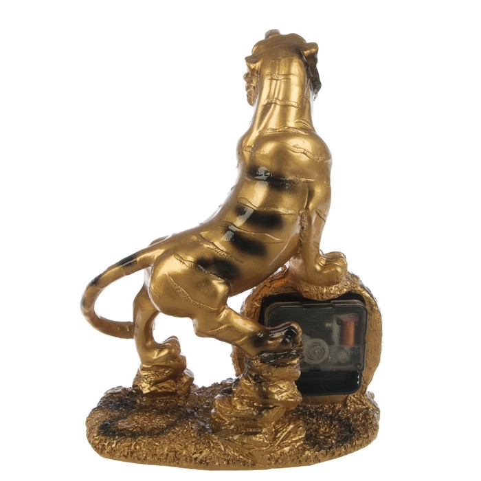 Часы настольные серия Полистоун. Животные. Пантера. 1 бат. АА, 18*23см