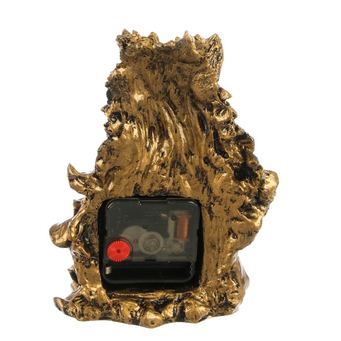 Часы настольные серия Полистоун. Животные. Волчонок. 1 бат. АА, 14*19см