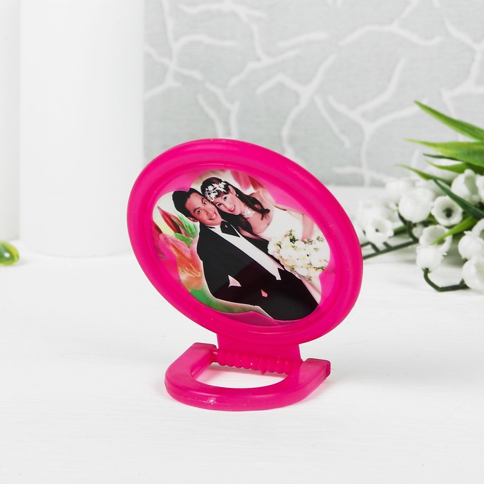 Зеркало складное-подвесное, круглое, d=7см, без увеличения, цвет МИКС