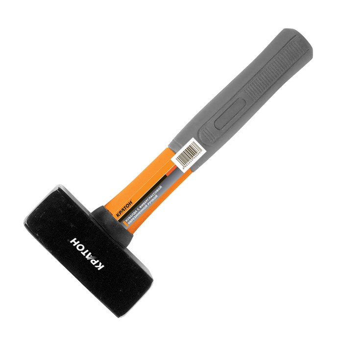 Кувалда "Кратон", кованая, фиберглассовая обрезиненная рукоятка, 5 кг