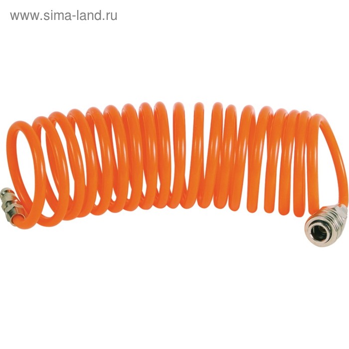 цена Шланг пневматический спиральный Кратон, PU, 0.56 кг, 15 м