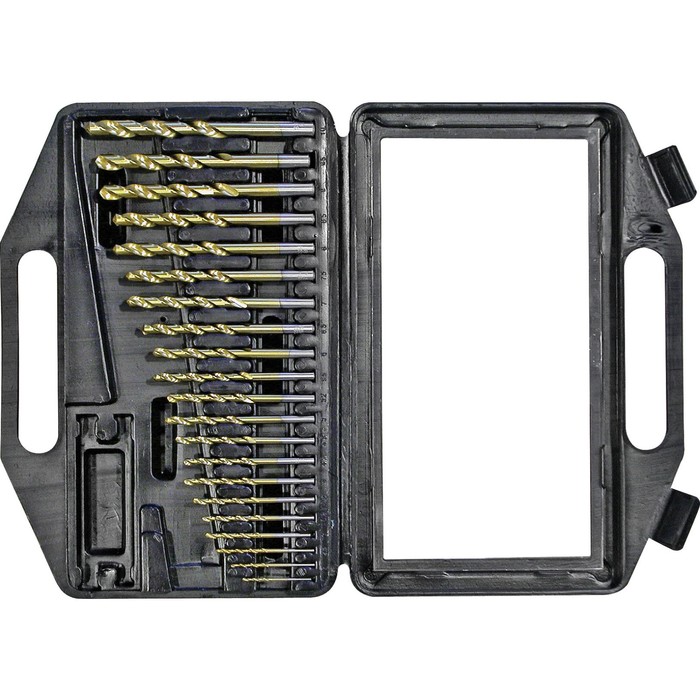 Набор сверл "Кратон", по металлу, шлифованные, d=1-10 мм, 21 шт