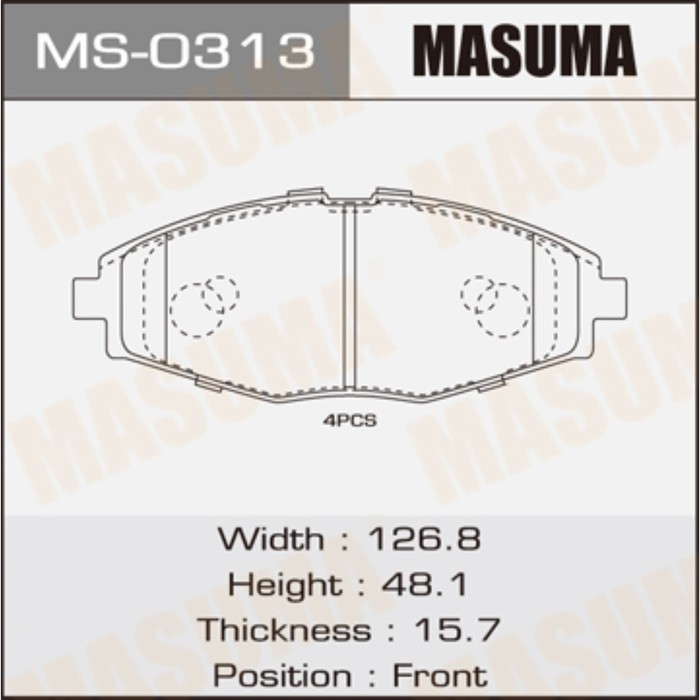 Колодки тормозные MASUMA MS0313