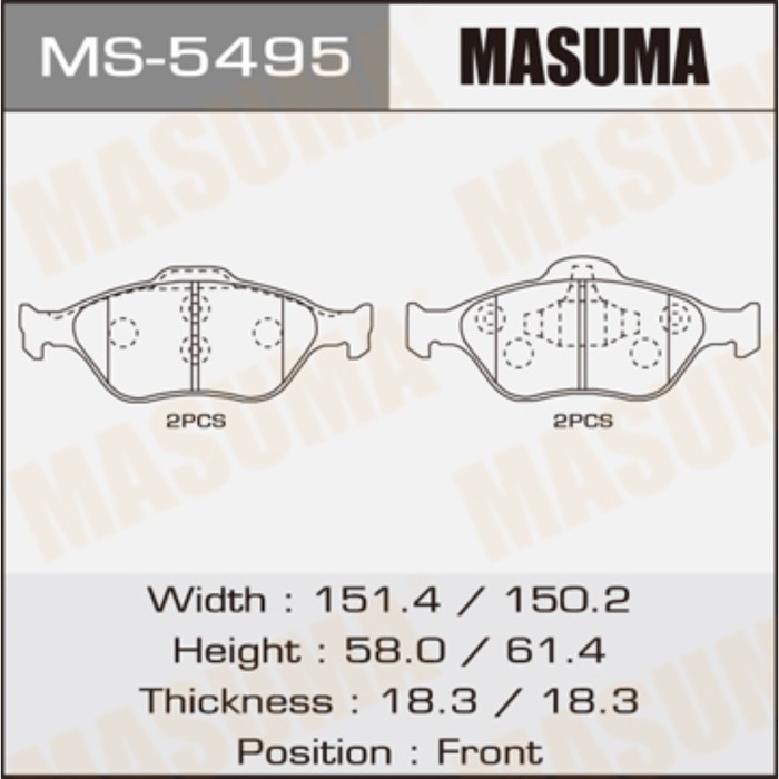 Колодки тормозные MASUMA MS5495