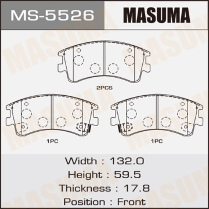 Колодки тормозные MASUMA MS5526