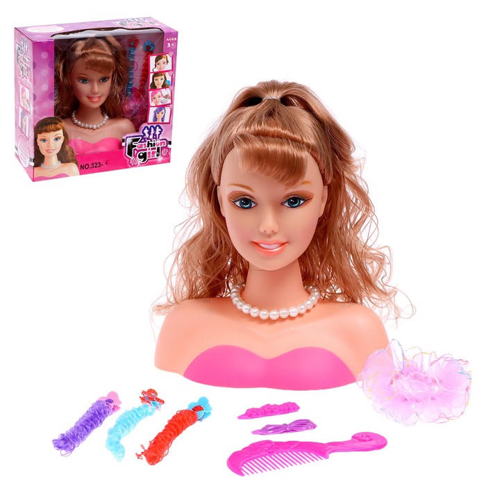 Кукла-манекен для создания причёсок «Модница» с аксессуарами цена и фото
