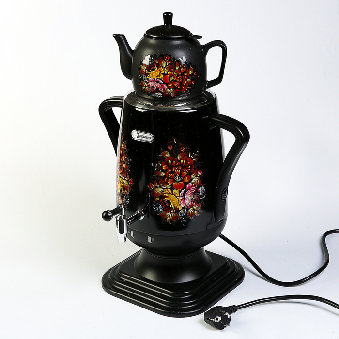 Самовар электрический "Добрыня" DO-418, 1850 Вт, 4 л, заварник 1 л, хохлома