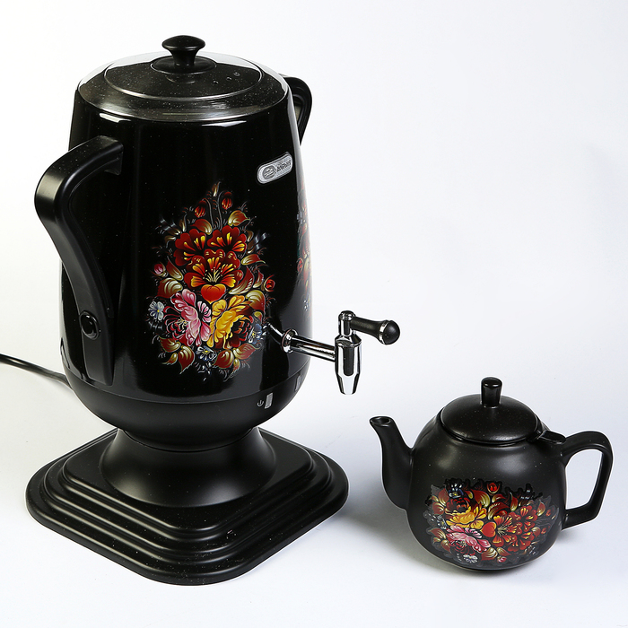 Самовар электрический "Добрыня" DO-418, 1850 Вт, 4 л, заварник 1 л, хохлома